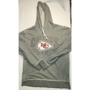 NFL Team Apparel KC Chiefs Football AFC West Distressed Hoodie Size L